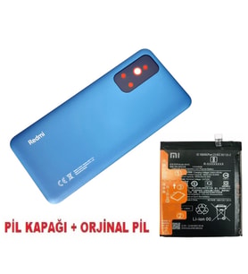 Tkgz Xiaomi Redmi NOTE 11 Arka Pil Batarya Kapağı + PİL MAVİ