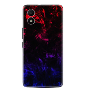 TCL 303 Kılıf Silikon Desen Özel Seri Blue Red Fire 1637