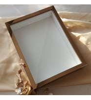 30x40 Cm 7 cm Bronz Pleksi Kaplı Gül Anı Çerçevesi! Gül Kutusu-HKM  Ticaret-İsimsiz(Fotoğraf Hediye)