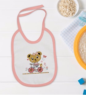 BK Kids Pembe Bebek Mama Önlüğü - Model 124
