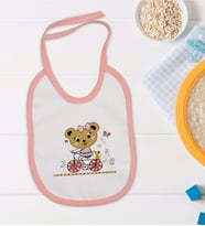 BK Kids Pembe Bebek Mama Önlüğü - Model 124