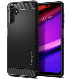Spigen Galaxy A04s / A13 5G ile Uyumlu Kılıf Rugged Armor Matte Black (Siyah)