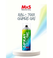 MxS RAL 7001 Gümüş Gri Akrilik Sprey Boya 400 ML