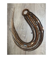 8li Rasta Mix Afrika Örgü Toka 50cm - Koyu Kumral & Bakır