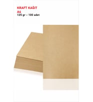 A4 Saman Kraft Kağıt 125 Gr 100 Adet