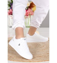 U.s. Polo Assn.  Lee Wmn Günlük Yürüyüş Kadın Spor Ayakkabı (Beyaz)