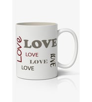Love Baskılı Kupa Bardak Kahve Kupa Bardak