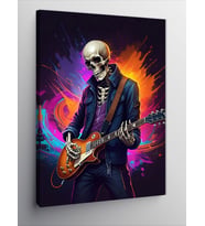Kanvas Tablo Rockçı İskelet