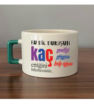 Bu Dik Duruşun Baskılı Kadınlar Günü Yeşil Kulplu C Fincan