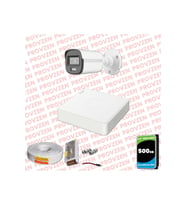 Provzen Hikvision ColorVu Full HD 1 Kameralı Gece Renkli Güvenlik Kamerası Olay Anında bildirim