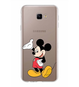Samsung Galaxy J4 Core Kapak Mickey Mouse Tasarımlı Şeffaf Silikon Kılıf