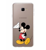 Samsung Galaxy J4 Core Kapak Mickey Mouse Tasarımlı Şeffaf Silikon Kılıf