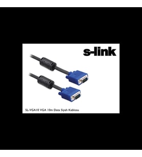 S-lınk Sl-vga10, 15pin, İki Ucu Erkek, 10mt, Vga Kablosu