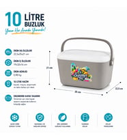 10 LT BUZZY BASKILI BUZLUK TERMOS (1180 COOLER BOX)
