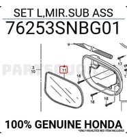 Honda Civic Dış Ayna Camı Genış Sol 2006 (Oem No:  76253Snbg01)