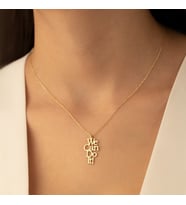 DKMN Gümüş We Can Do It Yazılı Kolye Kadın Gümüş Kolye (Gold)