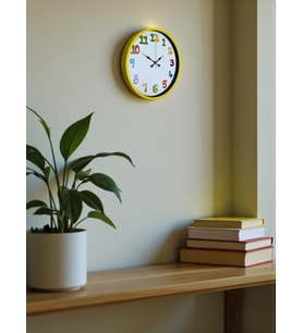 36 Cm Sarı Çocuk Odası Duvar Saati (Standart)