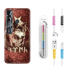 Tecno Spark 6 6 Go 8C 8 Pro 7 7 Pro Kılıf Kablo Koruma Spiral Silikon Göktürk 3 1412