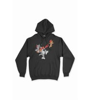 Tom and Jerry Siyah Sweatshirt Hoodie