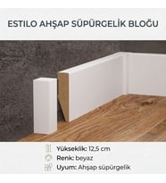 Estilo MDF Süpürgelik Aksesuarı - Beyaz Universal Blok (1 paket - 2 adet)