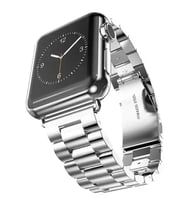 Apple Watch 2/3/4/5/6/7/8/Se/Ultra 42 44 45 49MM Uyumlu Çelik Baklalı Metal Kordon