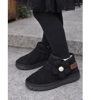Mumenim Baby Minto Çiçekli 21- Bot - Siyah
