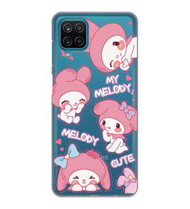 Samsung Galaxy A12/M12 Uyumlu Melody Kuromi Desenli Şeffaf Telefon Kılıfı