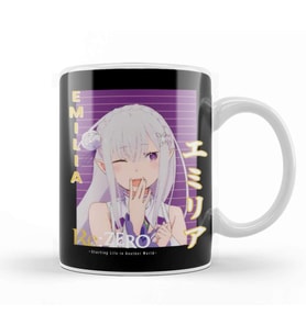 Re Zero Emilia Kupa Bardak Porselen
