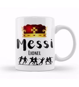 The King of Football Lionel Messi Kupa Bardak Porselen