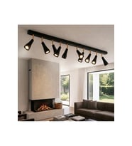 GU10 150 cm Siyah Konik Başlık Mat Altın Gold Mafsal Os ram LED Spot Tavan Avize Modern Yönlü Işık