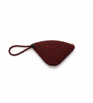 Rome Handmade Hasır Clutch Çanta Bordo
