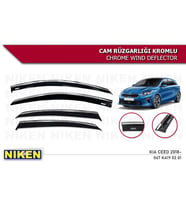Kia Ceed Kromlu Cam Rüzgarlığı Niken 2018+ (Beyaz)
