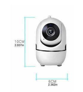 Baby Kamera Kablosuz 720p Beyaz 360 Derece Wifi Kamera Full Hd 1080p