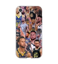 Iphone XR Uyumlu Steph Curry Kolaj Tasarımlı Şeffaf Telefon Kılıfı