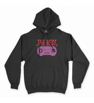 Turuncu The Best Gamer Siyah Kapşonlu Sweatshirt Hoddie