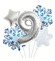 Kartanesi 9 Yaş Rakam Folyo Balon Set