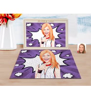 BK Gift Kişiye Özel Kadın Karikatürlü 1000 Parça Profesyonel Puzzle-35