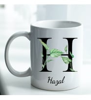 Kişiye Özel İsim ve Fotoğraf Baskılı H Harfli Kupa Bardak No:017