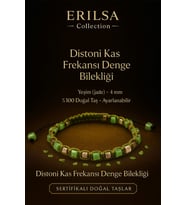 Sertifikalı Distoni Kas Frekansı Denge Bilekliği – Yeşim (Jade) Doğal Taş 4 mm Ayarlanabilir (Çok Renkli)