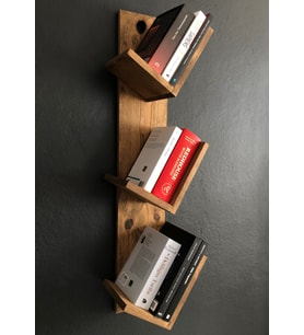 Doğal Ahşap Kitaplık, Dekoratif Tasarım Ahşap Vintage Kitaplık, Retro Tasarım Kitaplık