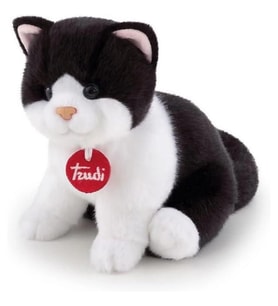 Peluş Siyah Beyaz Kedi 20 cm