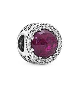 Nur Silver Cerise Radiant Hearts Gümüş Charm NUR-BL00052