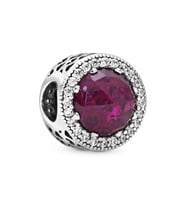 Nur Silver Cerise Radiant Hearts Gümüş Charm NUR-BL00052