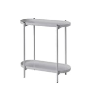 2 Katlı Çiçeklik-Saksılık MeridyenDukkan Açık Gri 56 Cm-Çelik İç Dış Mekana Uygun