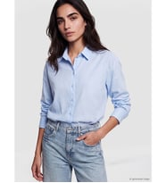 LCW Vision Mavi Oversize Poplin Kadın Gömlek