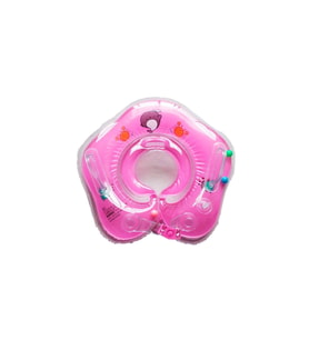 Emniyet Kilitli Bebek Yüzme Boyun Simidi Pembe Renk