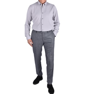 RGS-4548 LİKRALI SLİMFİT DESENLİ PANTOLON (Lacivert)
