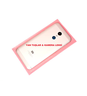 Tkgz Xiaomi Redmi 5 Plus Kasa Arka Pil Batarya Kapağı (YAN TUŞLAR) GOLD