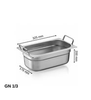 ÜRET Saplı Gastronom Küvet GN 1/3 200 mm 7.8 lt