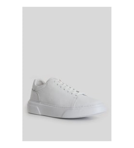 Lufian Tommy Erkek Deri Sneaker Ayakkabı BEYAZ